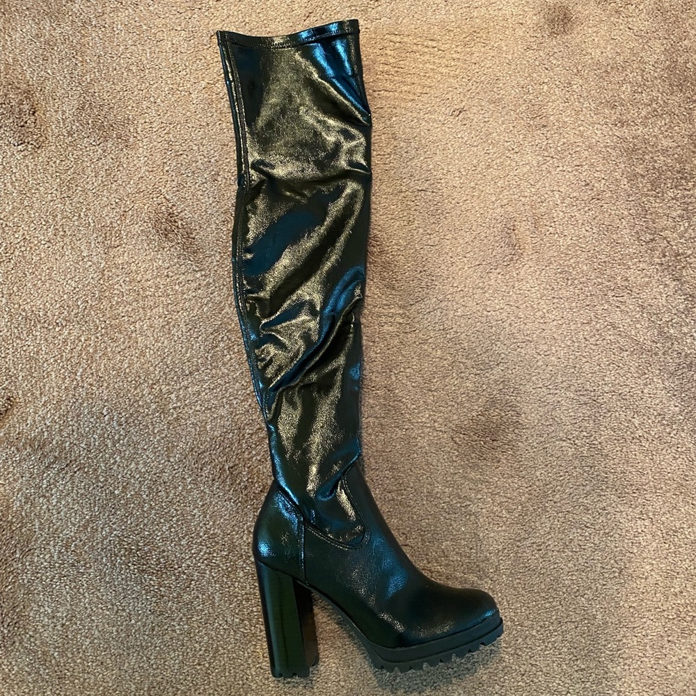 Lug Sole Thigh High Boots